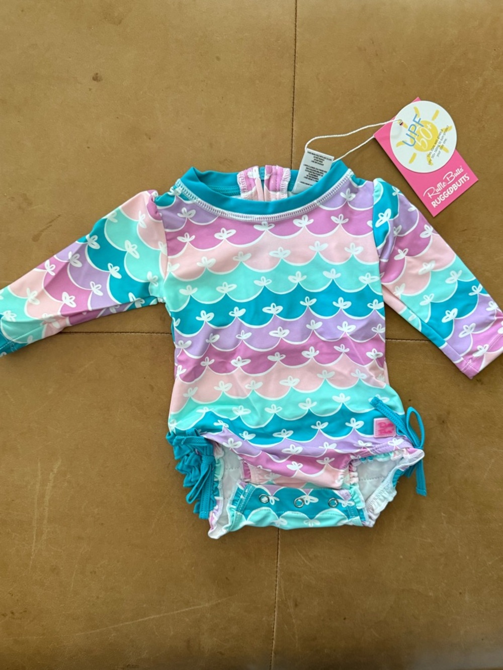 💚$25 FLASH SALE💚Ruffle Butts Mermaid Swimsuit 3-6M NWT